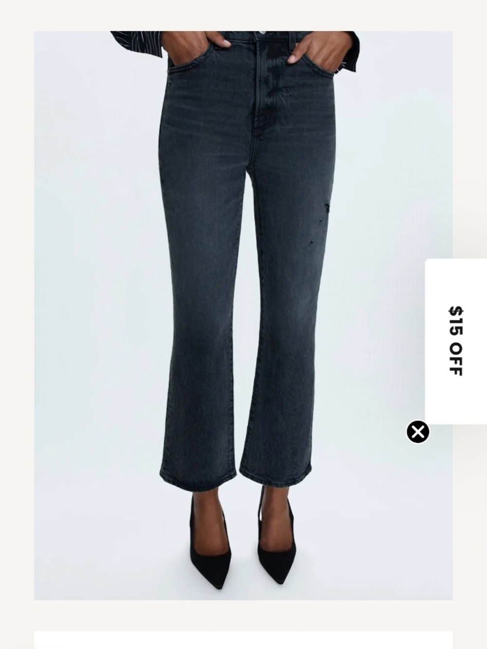 Pistola NWT Ally crop black jeans size 26